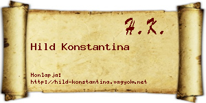 Hild Konstantina névjegykártya